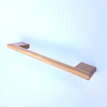 Contemporary White Oak Wood Cabinet Pull.