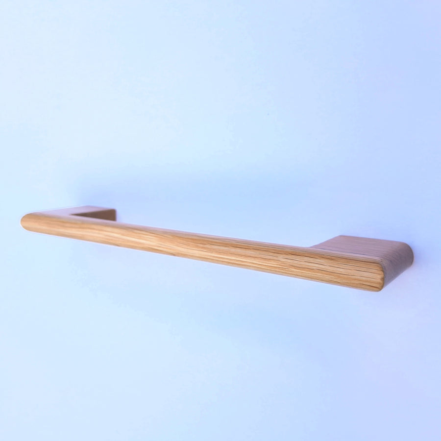 Contemporary White Oak Wood Cabinet Pull.