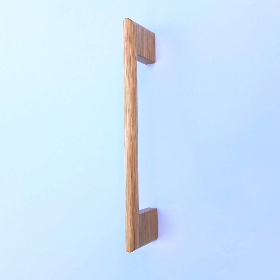 Contemporary White Oak Wood Cabinet Pull.