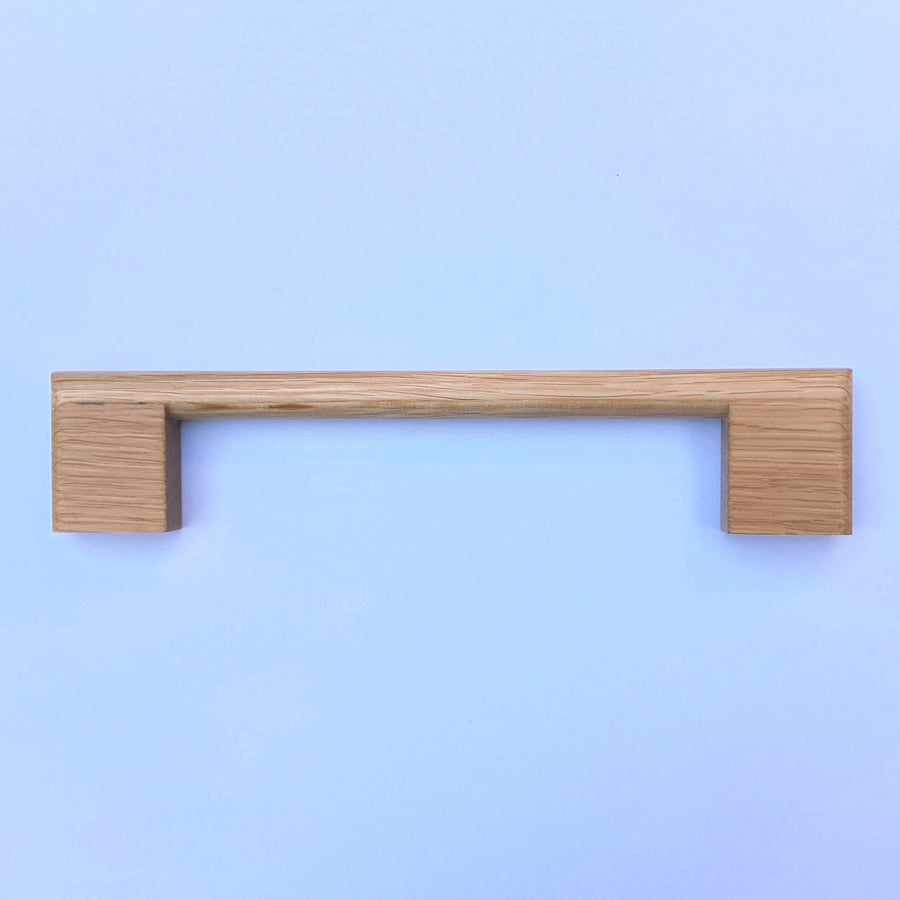 Contemporary White Oak Wood Cabinet Pull.