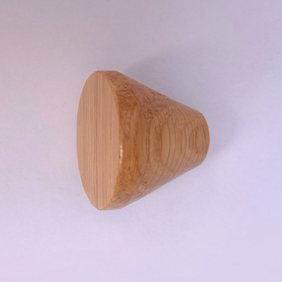 Minimalist Round White Oak Cabinet Knob