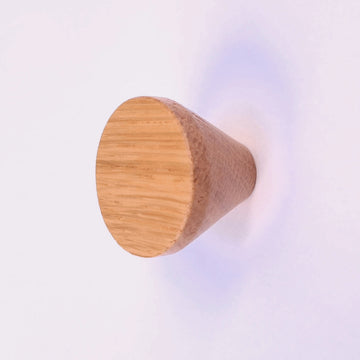 Minimalist Round White Oak Cabinet Knob