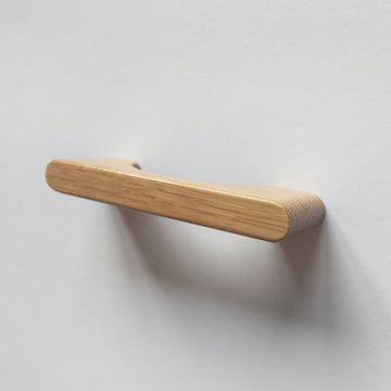 Small Designer White Oak Cabinet Pull