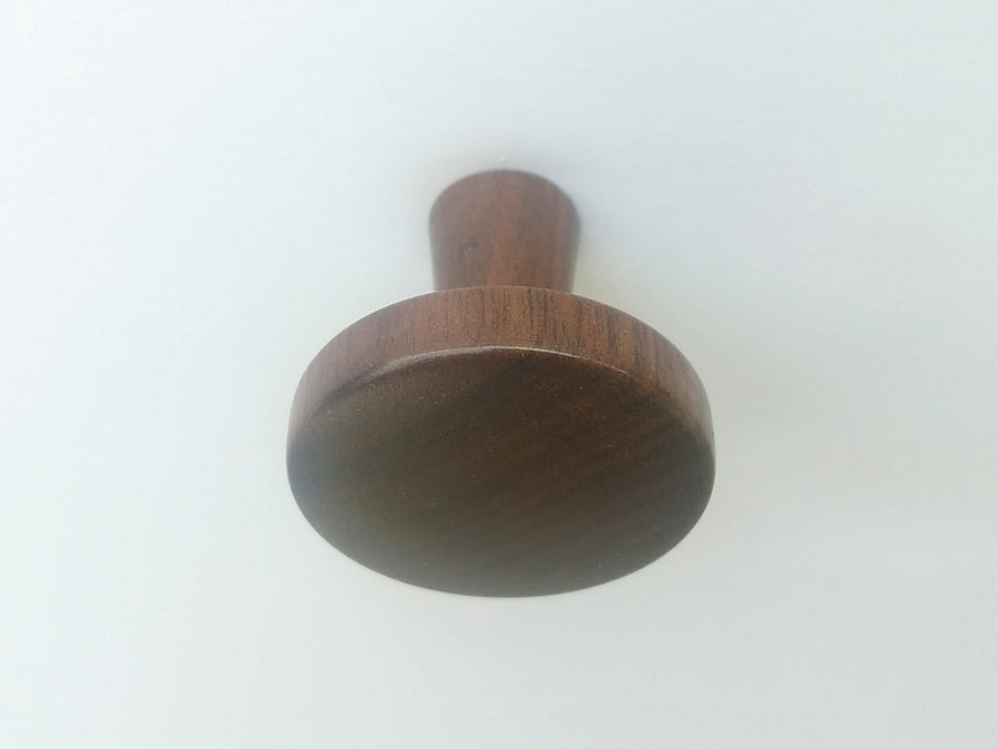 Mid-Century Modern Round Walnut Wood Cabinet Knob