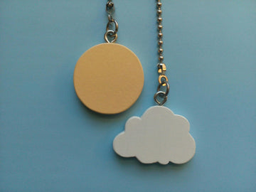 Sun and Cloud Ceiling Fan Pull Chain Set