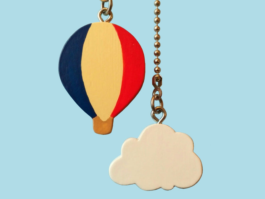 Hot Air Balloon and Ceiling Fan Pull Chain Set