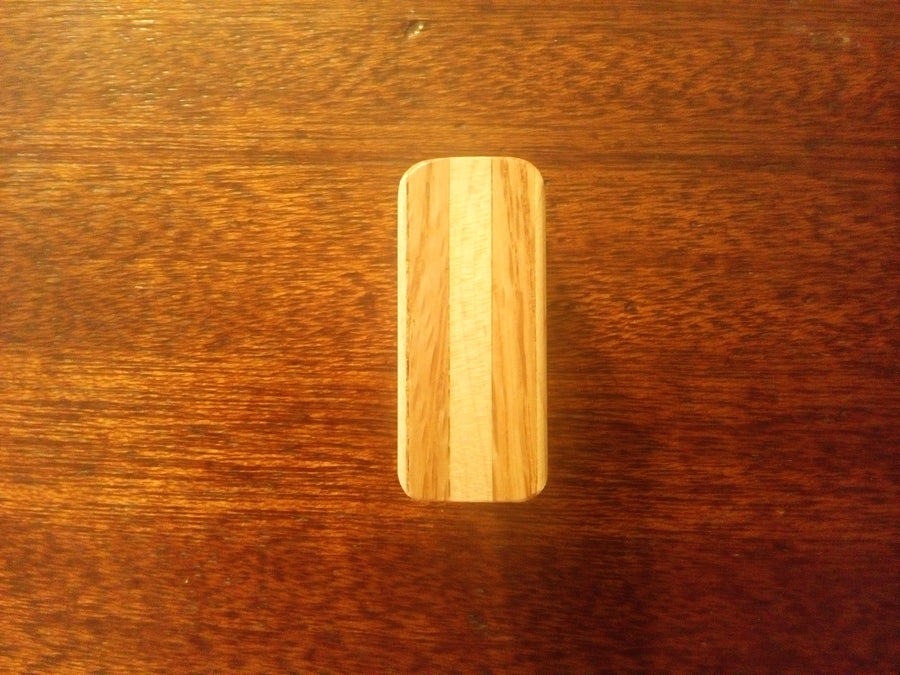 Maple Wood Cabinet Knob with Oak inlay