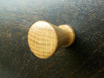 Designer Round White Oak Wood Cabinet Knob