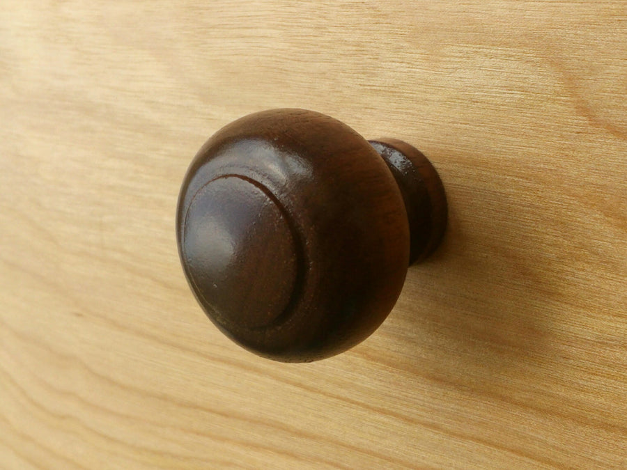 Classic Round Walnut Wood Cabinet Knob