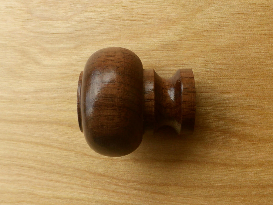 Classic Round Walnut Wood Cabinet Knob