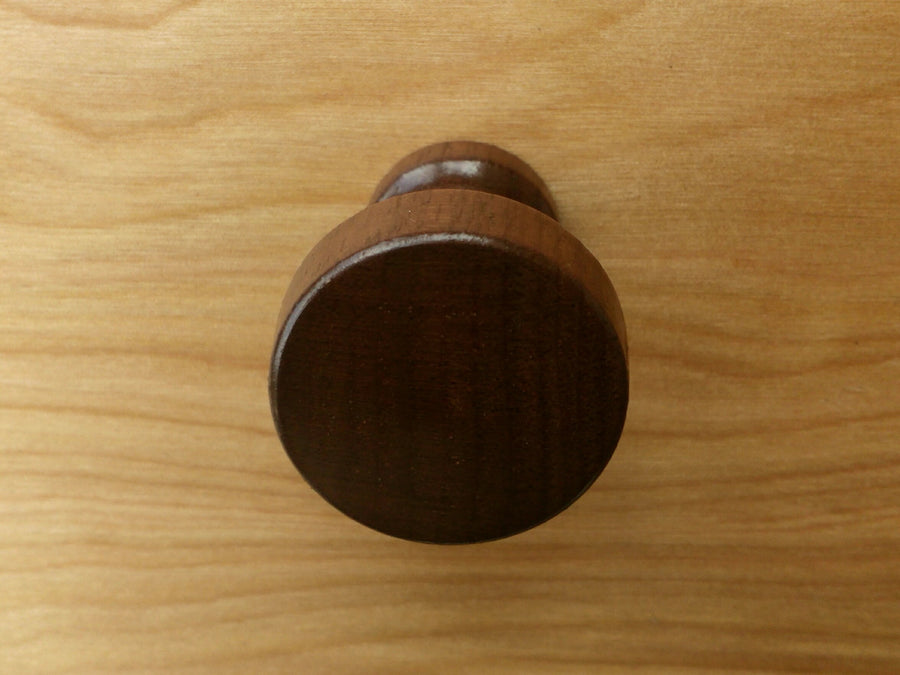 Modern Round Walnut Wood Cabinet Knob