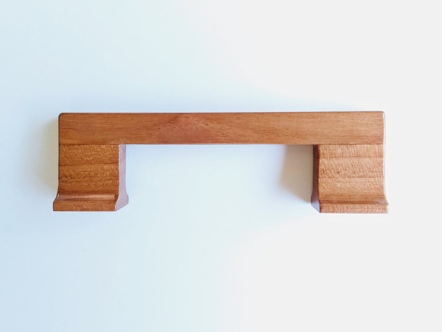 Cherry Wood Cabinet Pull with Coved Posts