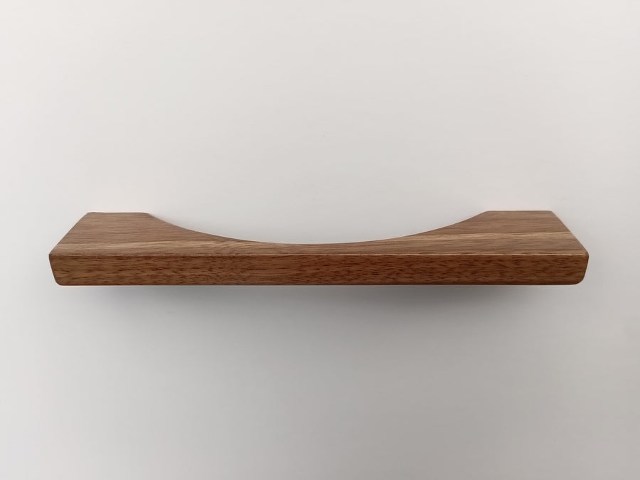 Contemporary Arched Back Walnut Cabinet Pull