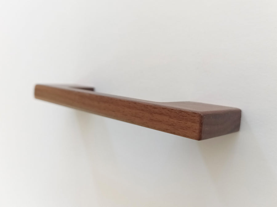 Contemporary Slimline Walnut Wood Cabinet Pull